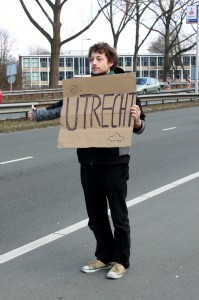 Hitch-hiking in progress