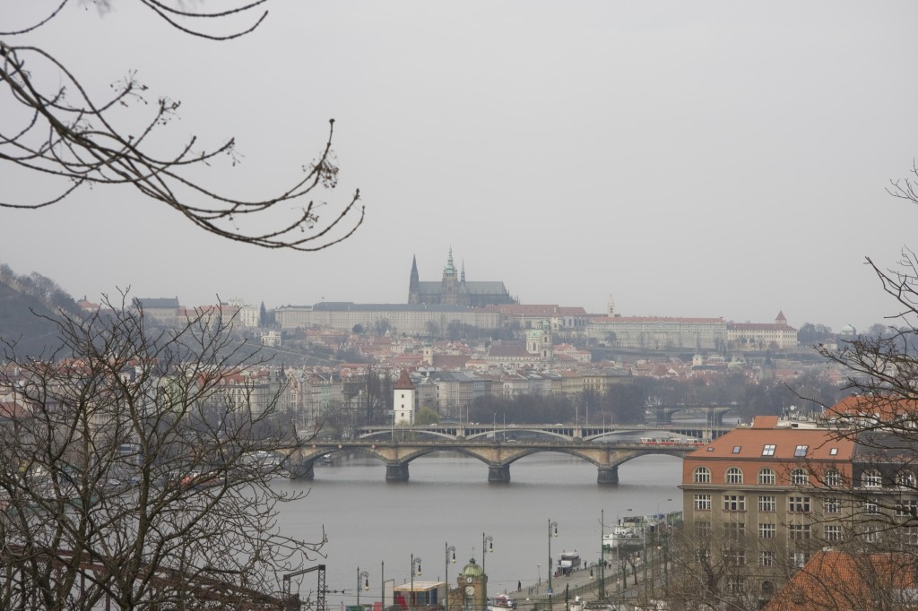 Prague covered in fog prepares for a rainy day