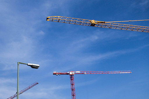 September 2014 - Cranes loom over the rebuilding of the Berlin Palace.
