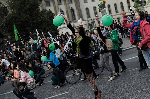The Silent Climate March in Berlin, 2014 (Photo by Karl Jurka / Silent Climate Parade e.V.)