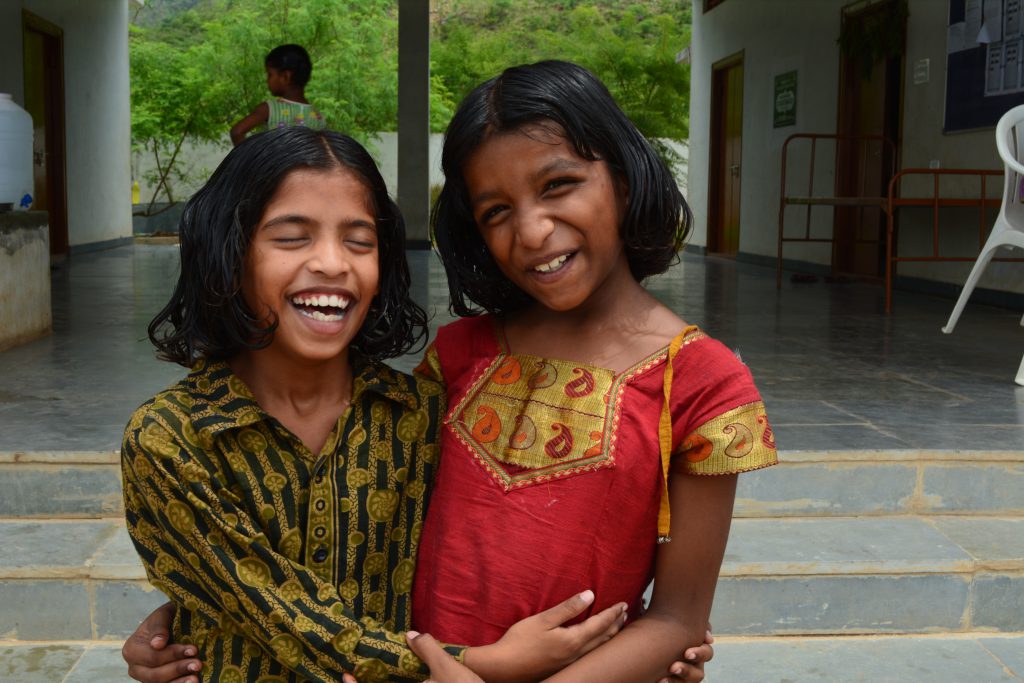 Harshita and Vashita talk to me about how they’ve continued dancing since our workshop two years ago! (Credit: Tanya Sharma)