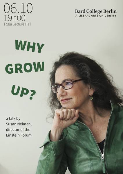 Susan Nieman on Why Grow Up (credit: BCB promotional poster)