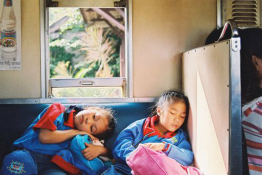 Two girls nap on a sleeper train in Railway Sleepers Credit: World Film Festival of Bangkok