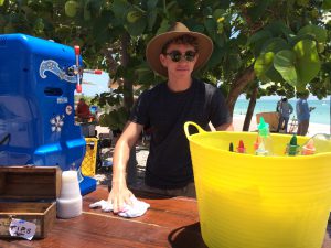 Alex Beatty as shave ice boy. (Credit: Mrs Beatty)