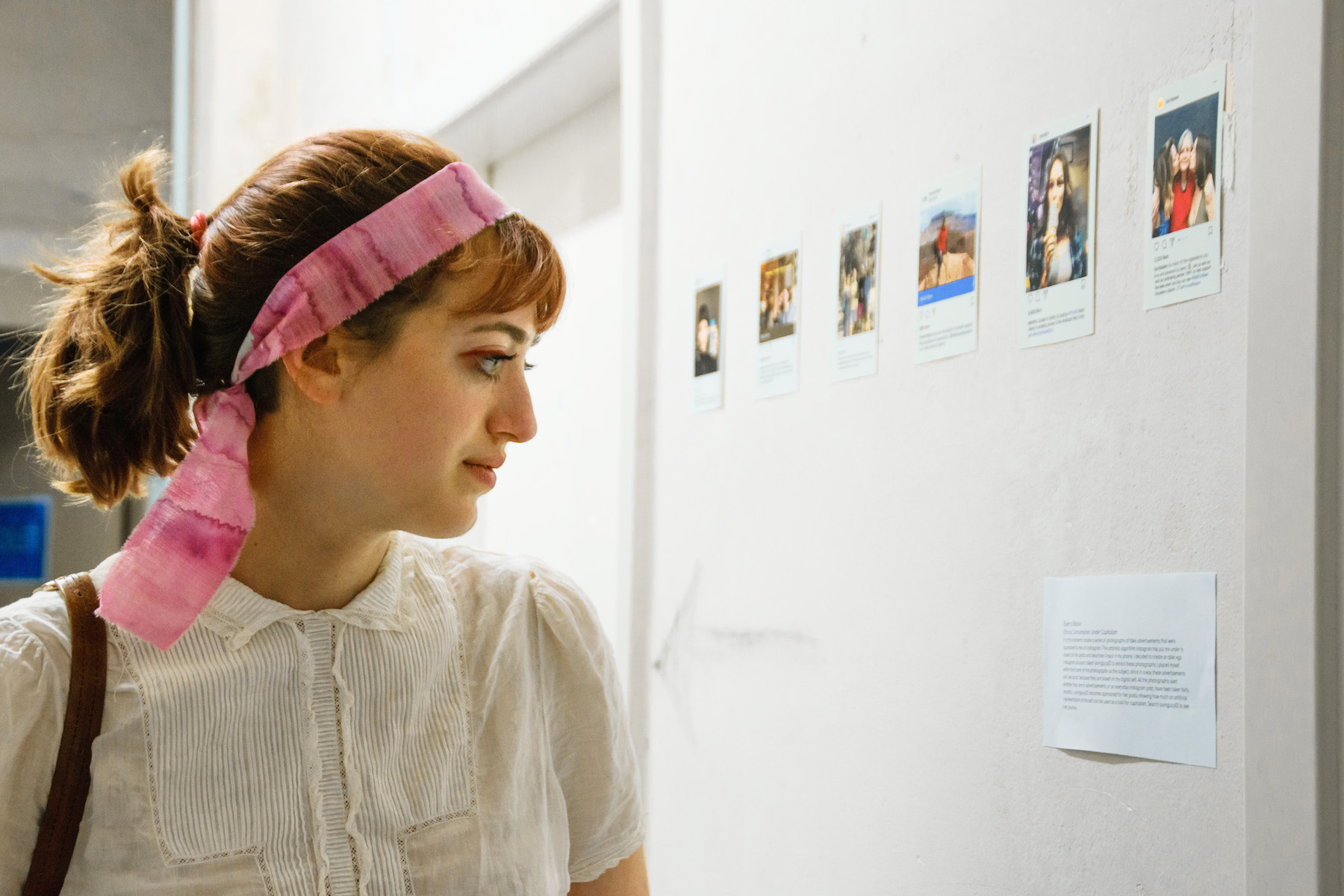 Sarah at the Open Studios (credit: Vera Yung)