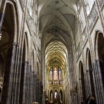 [4] Inside one of the most architecturally beautiful Prague Gothic cathedrals (St. Vitus Cathedral)